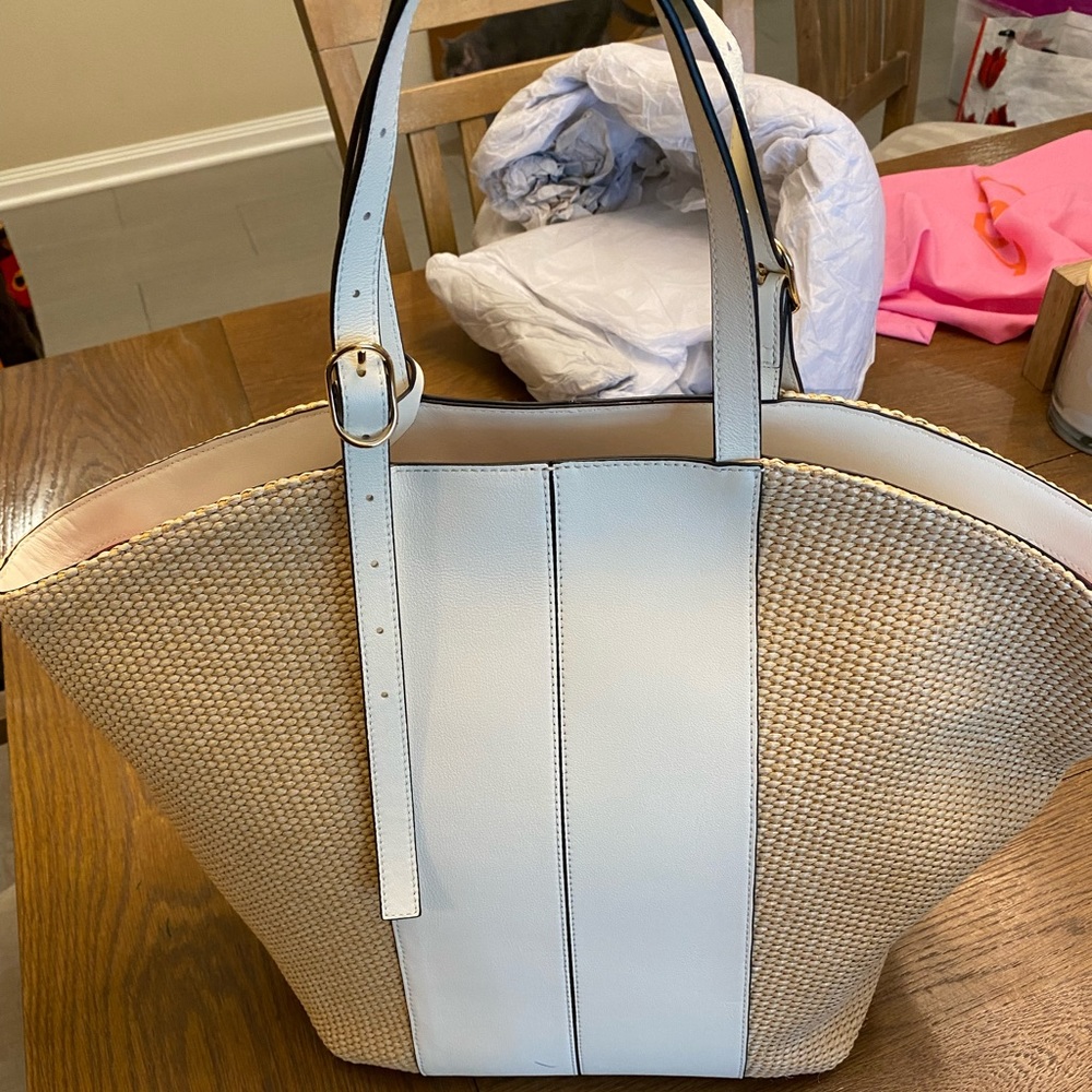 White Weaved LDT Handbag